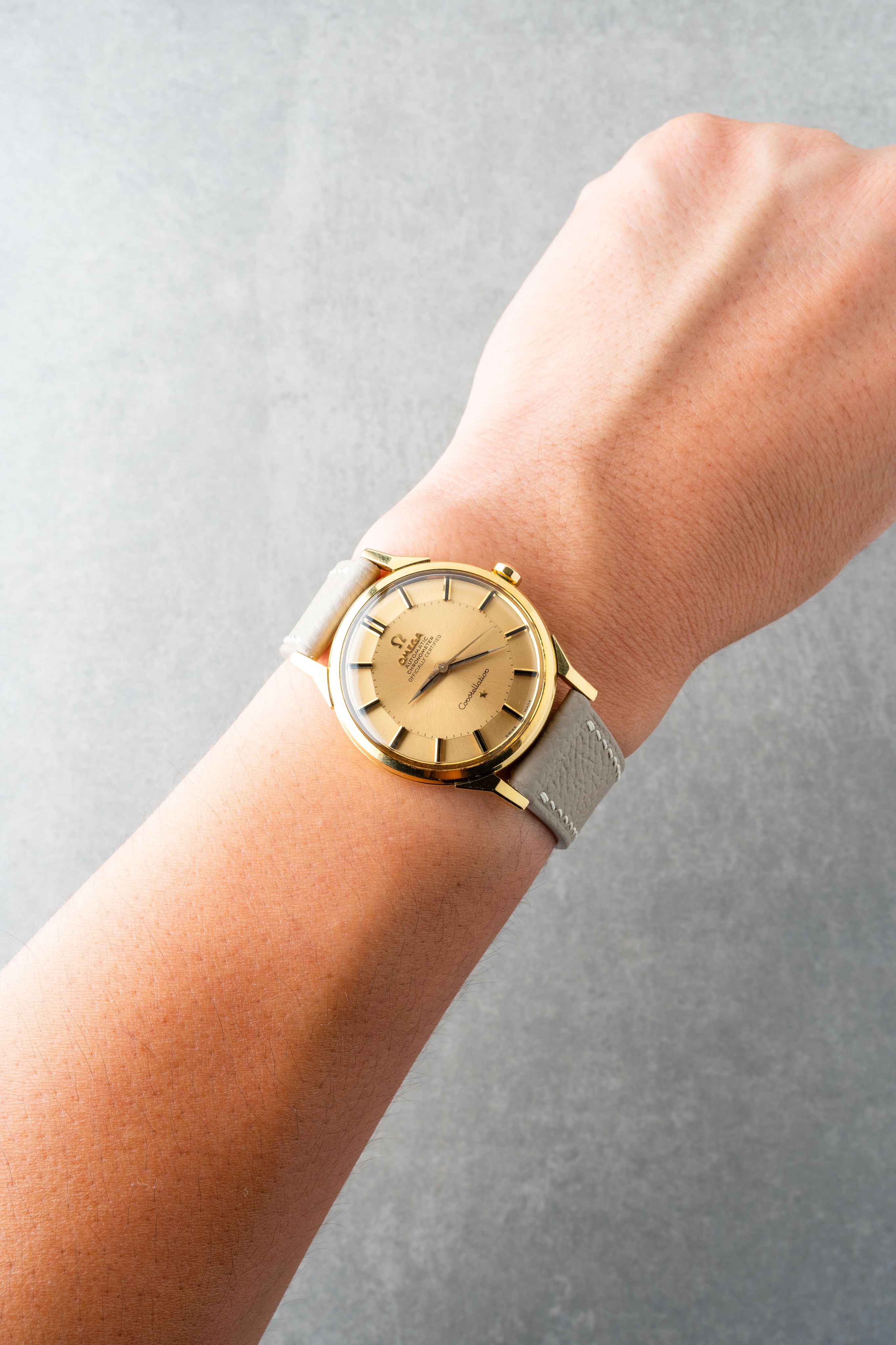 Omega - 1962 Omega Constellation Pie Pan 18K “Dog Legs” Ref