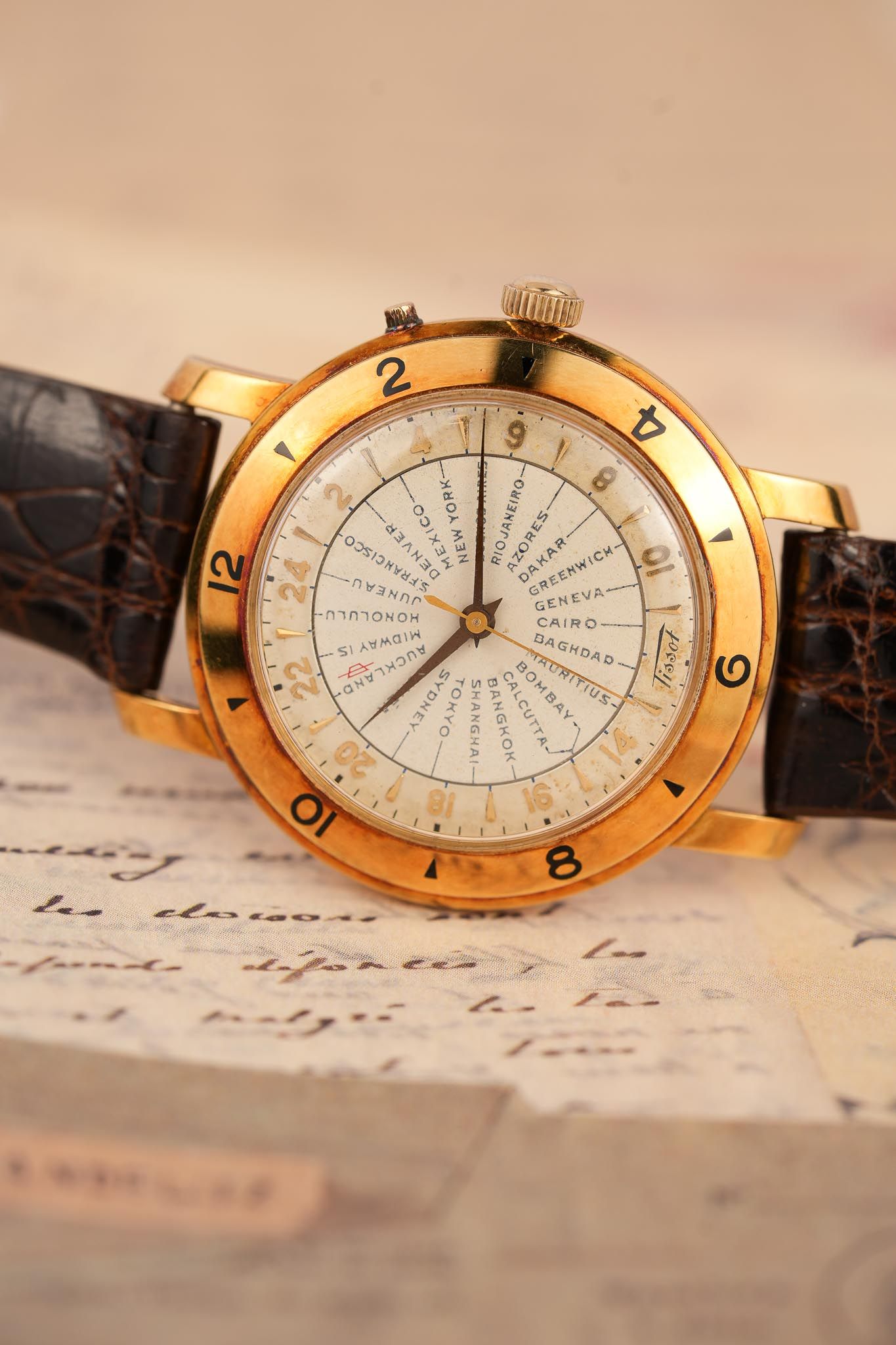 Tissot - Tissot Navigator World Time 18K Gold / Circa 1952