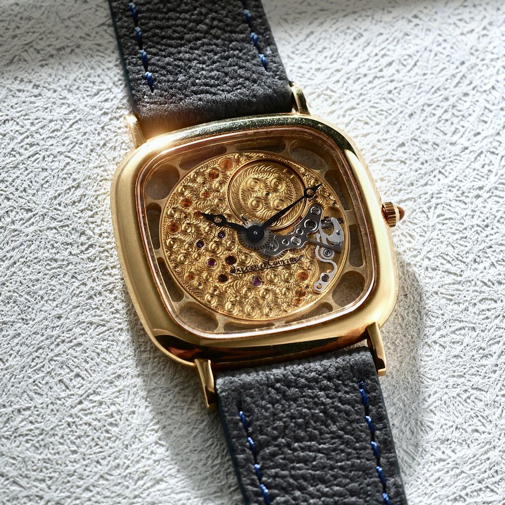 Jaeger LeCoultre JLC Vogue Skeleton 18k Gold Limited Edition Rare