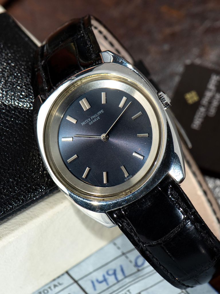 Patek Philippe 1970s Patek Philippe Stainless Steel Calatrava Ref. 3579 1 W Box Accessories Original Sales Receipt