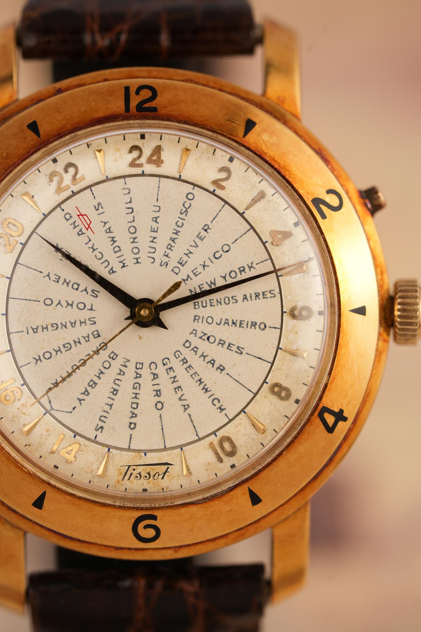 Tissot - Tissot Navigator World Time 18K Gold / Circa 1952