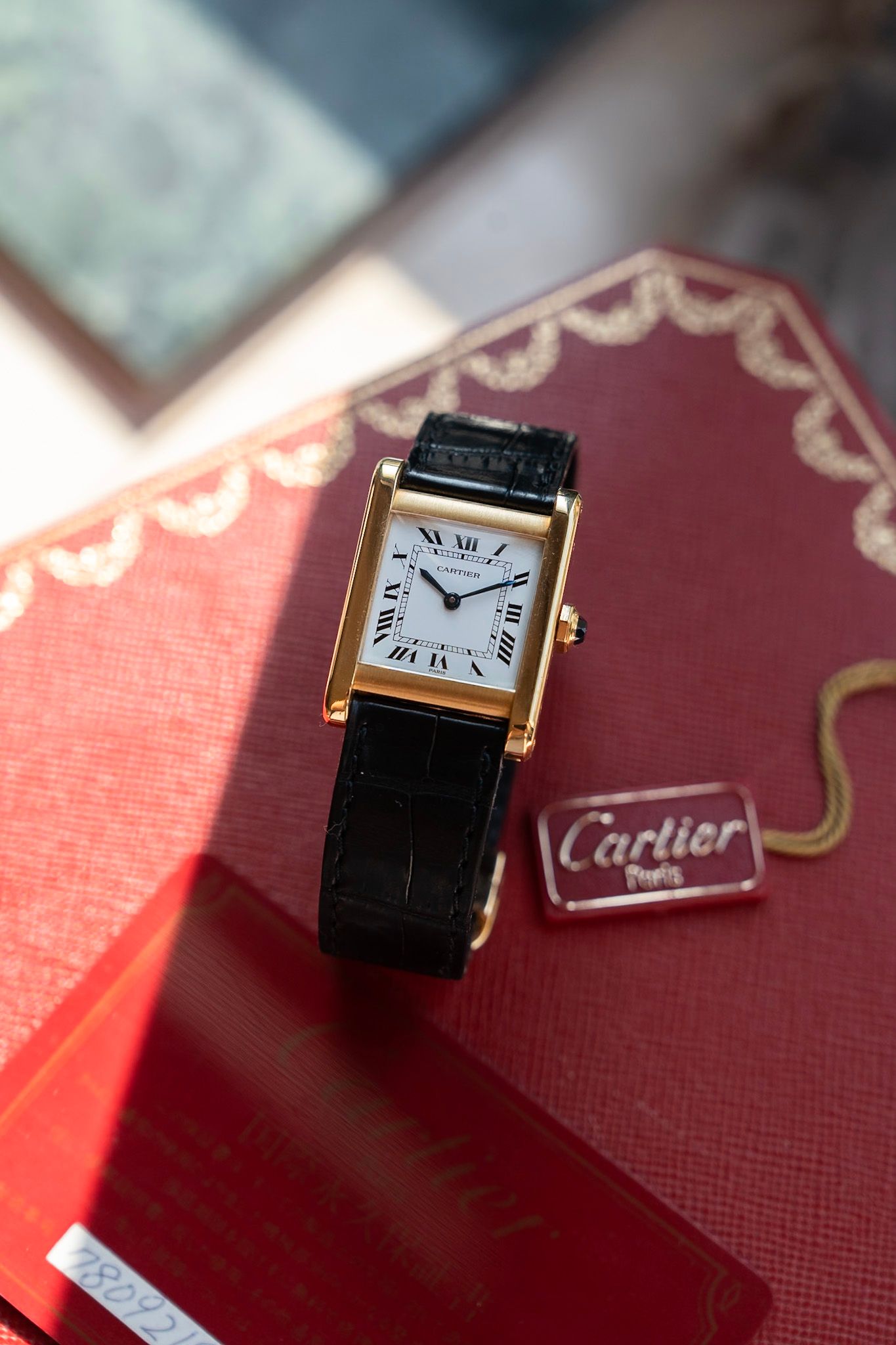 Cartier - Cartier Tank Normale ref 78092 in yellow gold, full set