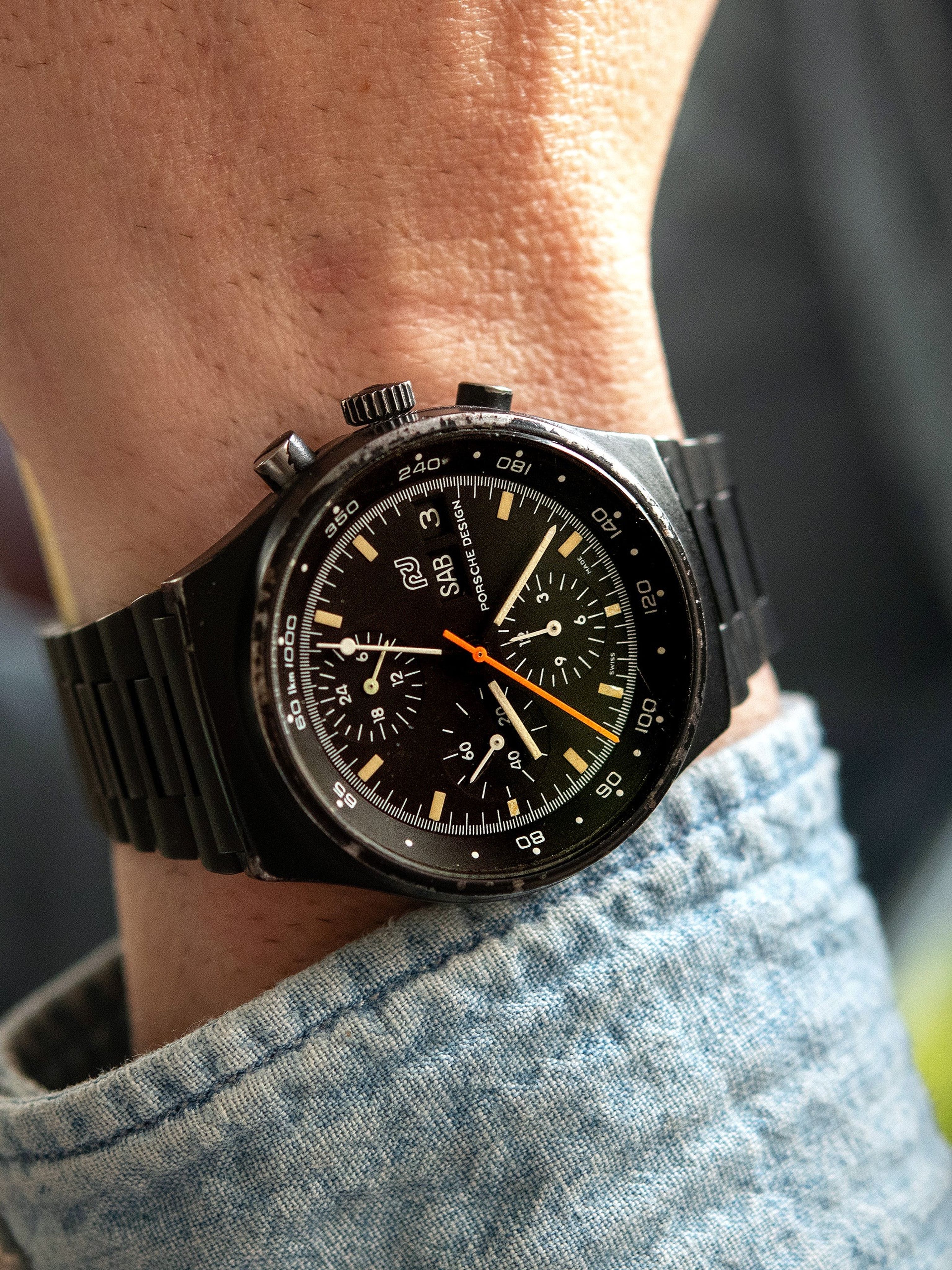 Porsche Design 7176s 新品ケース、ブレス、文字盤 Porsche Design By Orfina Chronograph PD01 Ref.7176S