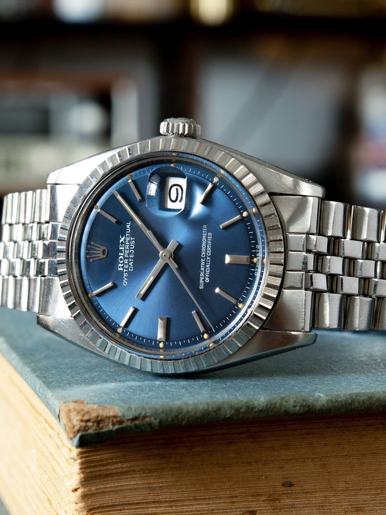 Rolex 1973 Rolex Datejust Ref. 1601 3 Blue Sigma Dial