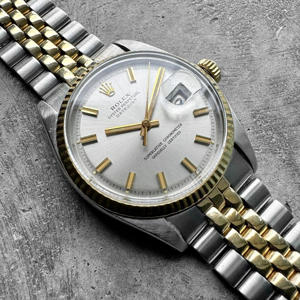 Rolex 1972 Rolex Datejust 1601 Two Tone Jubilee Attractive Wide Boy Pie Pan Dial