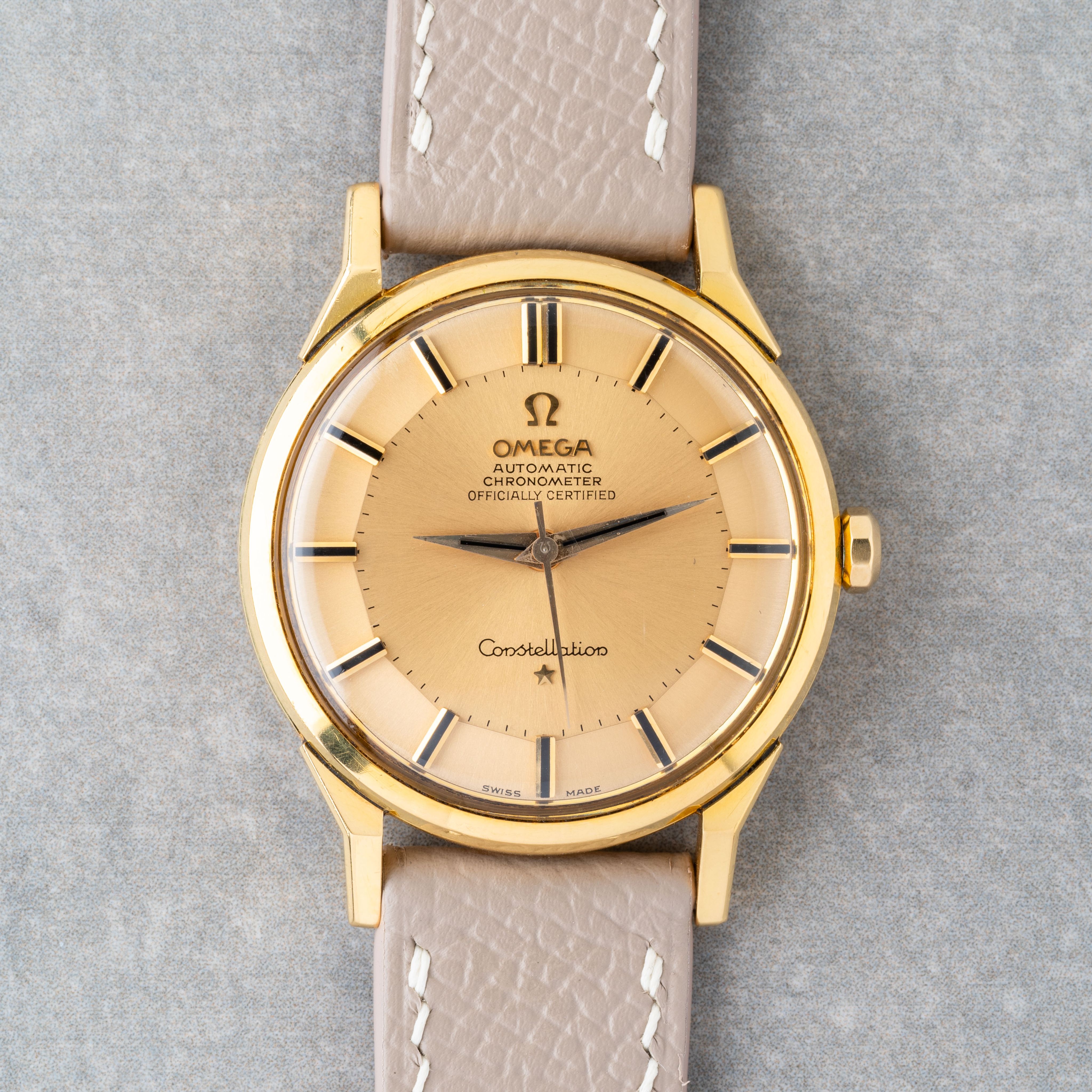 ♡ SixTONES Omega - 1962 Omega Constellation Pie Pan 18K “Dog Legs” Ref
