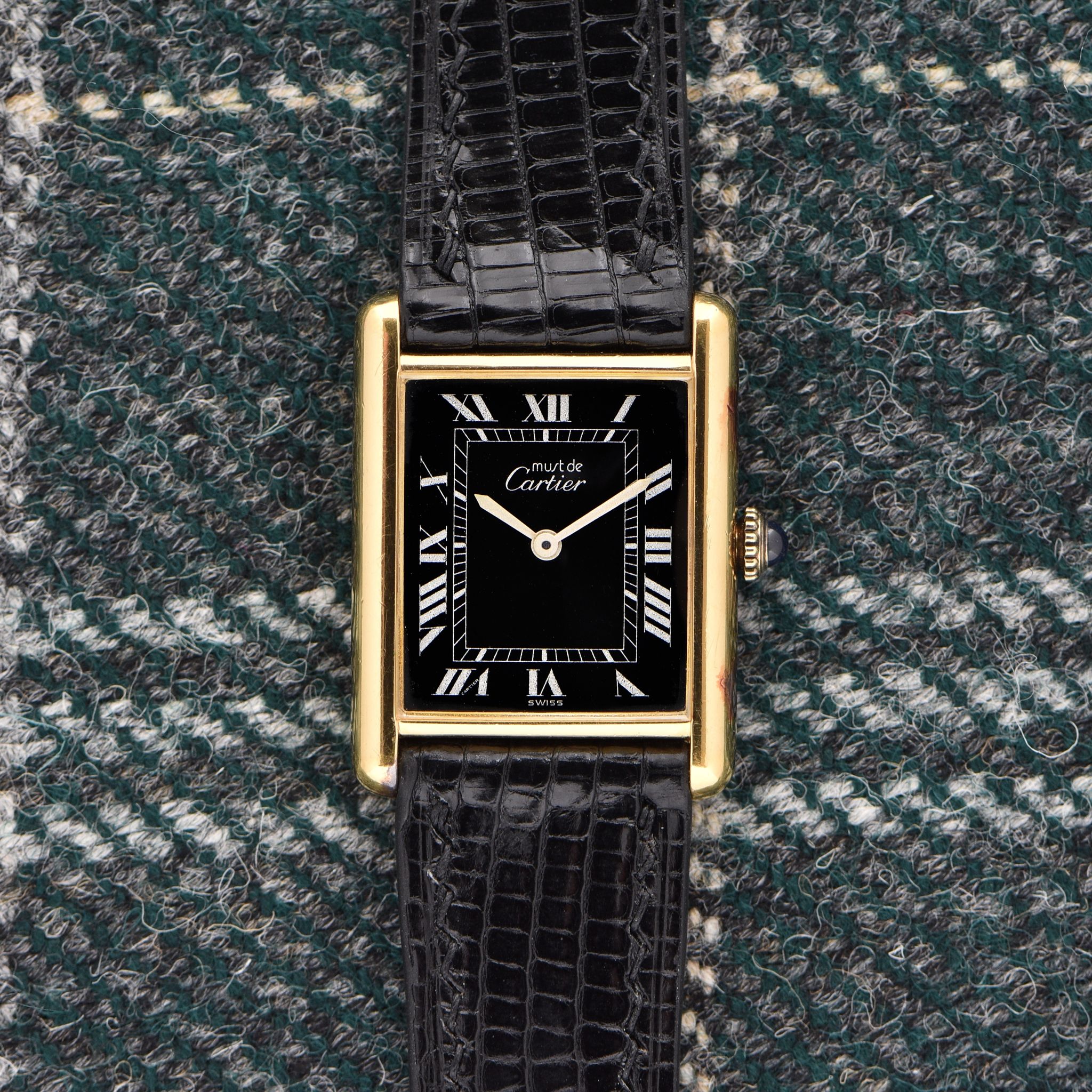 Cartier - Cartier Must De Tank Black Tuxedo Dial